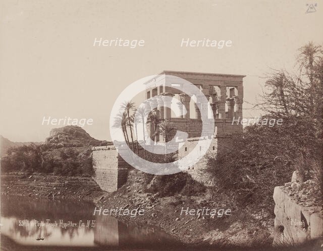 Kiosk of Trajan (Pharoah's Bed) on the Island of Philae, 19th century. Creator: Pascal Sébah.