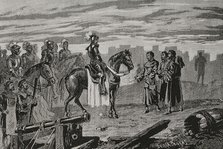 Catalan Civil War (1462-1472): Surrender of the city of Gerona (Girona)...1 June 1469 (1890). Creator: Joan Serra y Pausas.