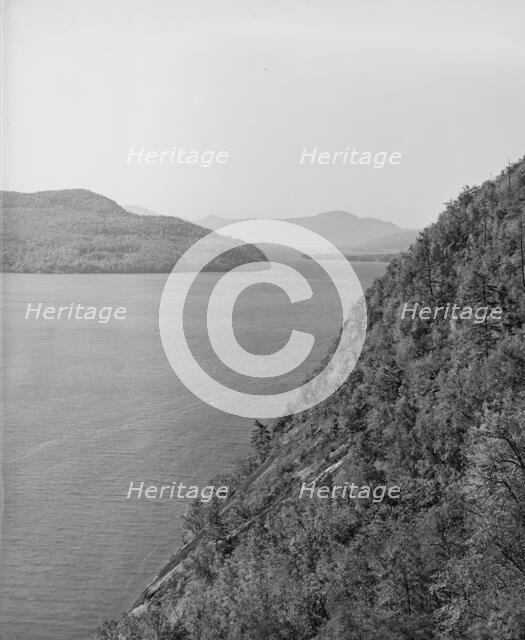 View from path to Rogers' Rock Heights, Lake George, N.Y., between 1900 and 1910. Creator: William H. Jackson.