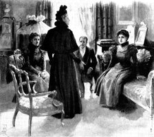 A Mad Move: "I think you are all three perfectly mad," said Lady Susan, rising to her feet, 1898. Creator: Unknown.