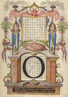 Guide for Constructing the Letter O; Mira calligraphiae monumenta, about 1591-1596. Creator: Joris Hoefnagel.