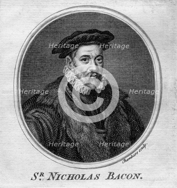 Sir Nicholas Bacon, 16th century English politician.Artist: T Chambars
