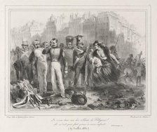 Album of 1831: I want to kill one of Polignac's soldiers. They did not spare my child (Historic), 18 Creator: Auguste Raffet (French, 1804-1860).