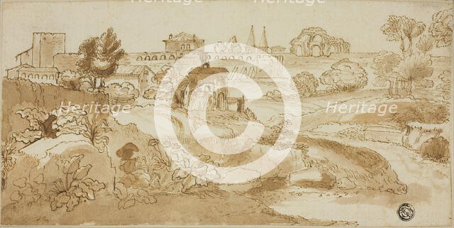 View of Rome, with via Appia, n.d. Creator: Unknown.