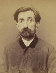 Bruneau. Amédé, Jean Baptiste. 46 ans, né à Châteauroux (Indre). Cordonnier. Anarchiste. 2..., 1894. Creator: Alphonse Bertillon.