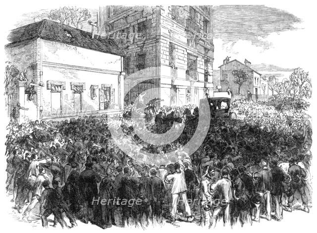 The Funeral of Victor Noir at Neuilly, 1870. Creator: Unknown.