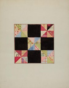 Quilt Section, c. 1940. Creator: Cornelius Christoffels.