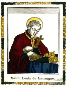 St Louis of Gonzaga, 16th century Italian saint and protector of young students, 19th century. Artist: Anon