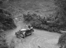 1935 Ford Ten tourer taking part in a motoring trial, late 1930s. Artist: Bill Brunell.