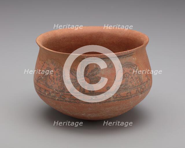 Painted Bowl with Faunal and Floral Design, 5th century. Creator: Unknown.