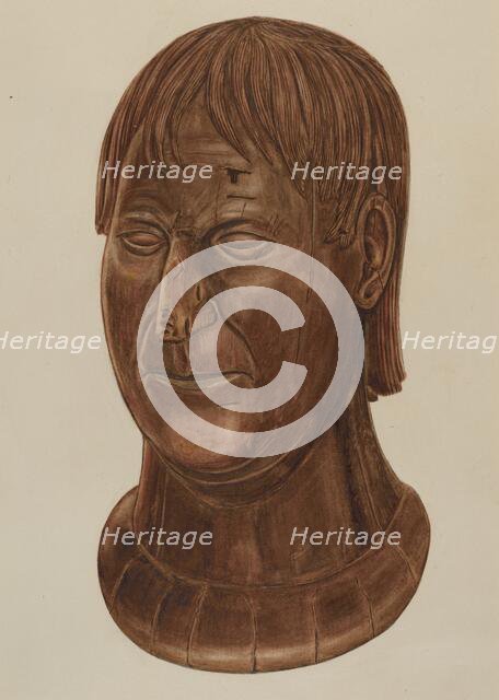 Bust of P.J. Landry, c. 1937. Creator: Al Curry.