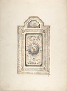 Inscribed drawing with monogram of Sang, of a ceiling design, July 1868, 1868. Creator: Frederick Sang.