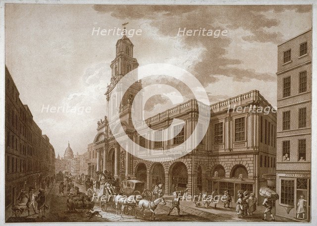 The Royal Exchange, City of London, 1788.                  Artist: Francesco Bartolozzi