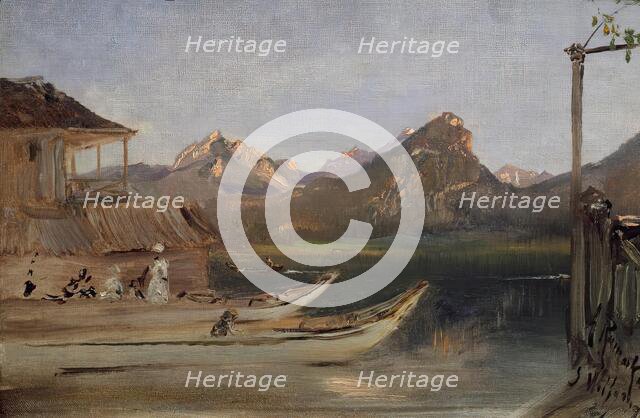 At Lake Wolfgangsee, 1877. Creator: Anton Romako.