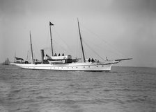 The steam yacht 'Sea Snake' 1911. Creator: Kirk & Sons of Cowes.
