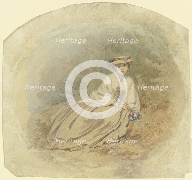 Portrait of the artist's daughter, c1840s. Creator: Jakob Dielmann.