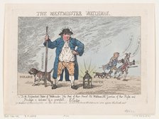 The Westminster Watchman, April 12, 1784., April 12, 1784. Creator: Thomas Rowlandson.