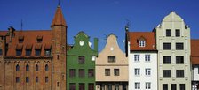 Facades, Motlava River Embankment (Dlugie Pobrzeze), Gdansk, Poland, 2015. Creator: Unknown.