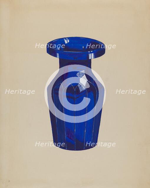 Cobalt Vase, c. 1936. Creator: Dorothy Posten.