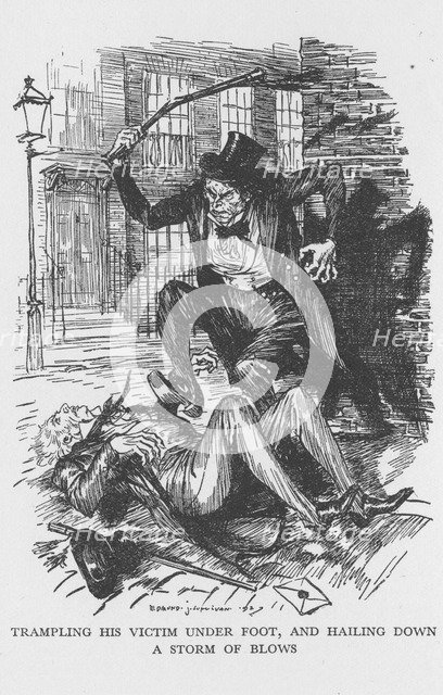 Scene from The Strange Case of Dr Jekyll and Mr Hyde by Robert Louis Stevenson, 1927. Artist: Edmund Joseph Sullivan