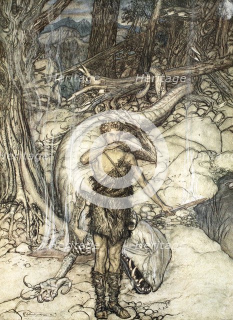 'The hot blood burns like fire!', 1924.  Artist: Arthur Rackham