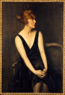Portrait of Madame Yves Busser (born Christiane Alexandre), 1925. Creator: Jules Cayron.
