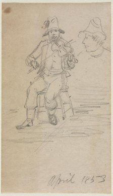 The Fiddling Beggar, 1853. Creator: William Sidney Mount (American, 1807-1868).