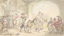 Pleasure of a Poste aux Anes, from Sentimental Travels, ca. 1821. Creator: Thomas Rowlandson.