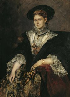 Portrait of Bertha von Piloty, 1872-1873. Creator: Hans Makart.