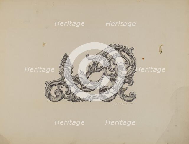 Bracket, 1937. Creator: Austin L. Davison.