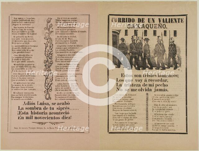 Corrido of A Brave Oaxacan, 1911. Creator: José Guadalupe Posada.