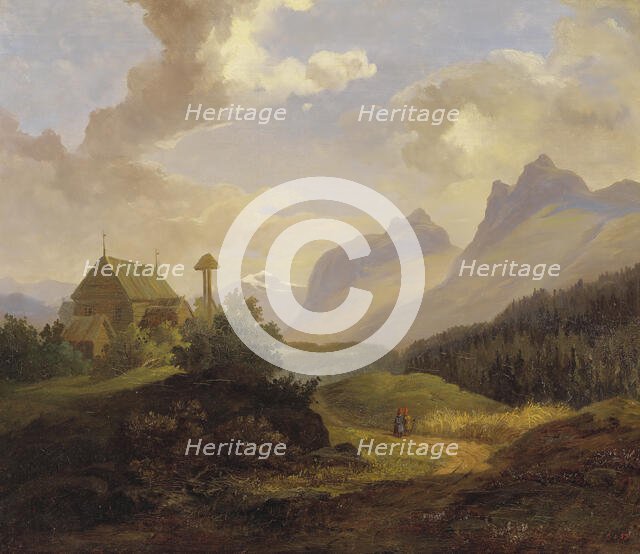 Scenery from Kvikkjokk, 1859. Creator: Charles XV, King of Sweden.