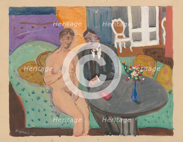 On the sofa, 1935. Creator: Cyprian Majernik.