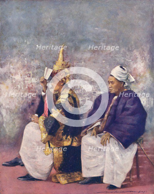 'Shan Chiefs watching the Durbar', 1903. Artist: Mortimer L Menpes.