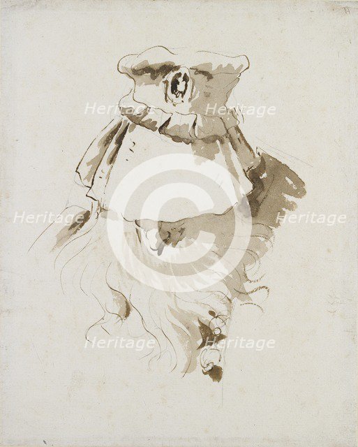 Head of a bearded Man, mid 18th century. Artist: Giovanni Battista Tiepolo.