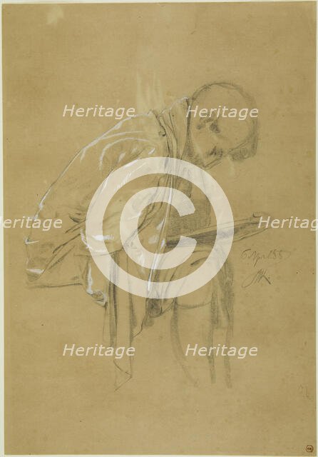 The Chronicler (recto and verso), April 5, 1888 (recto); April 6, 1888 (verso). Creator: Max Klinger.