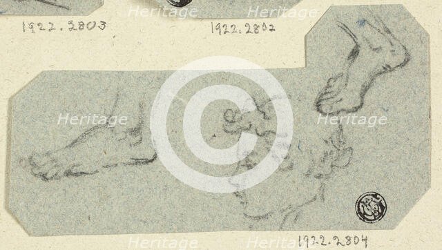 Sketches of Boy's Head in Profile, Feet, n.d. Creator: Unknown.