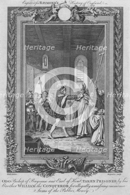 'Odo Bishop of Bayeaux, Earl of Kent, Taken Prisoner by his Brother William the Conqueror', c1787. Artist: Unknown.
