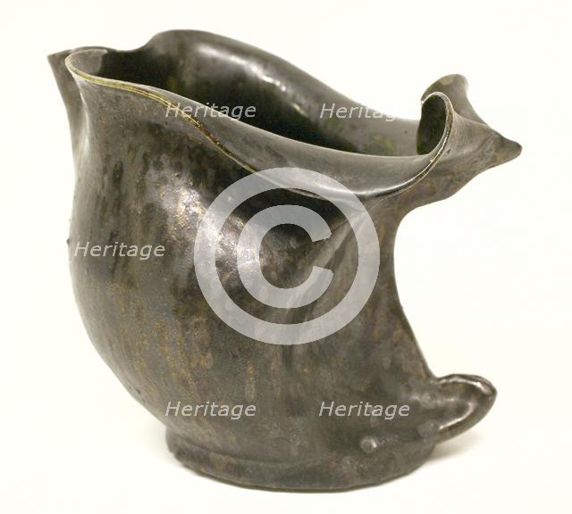 Pitcher, c. 1900. Creator: George E. Ohr (American, 1857-1918).