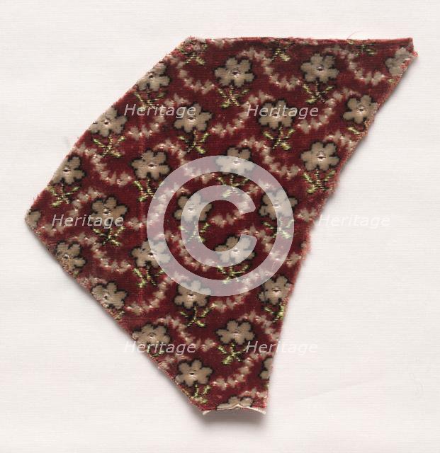 Textile Fragment, 1774-1793. Creator: Unknown.