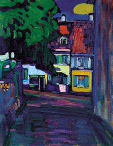 Murnau, Houses in the Obermarkt, 1908. Artist: Kandinsky, Wassily Vasilyevich (1866-1944)