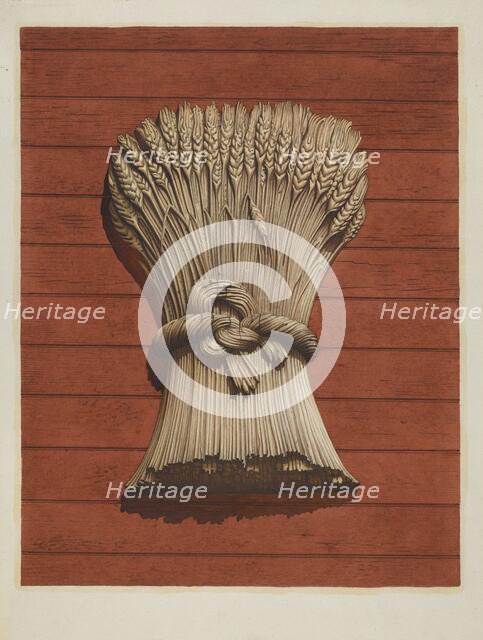 Sheaf of Wheat Shop Sign, 1935/1942. Creator: Robert Pohle.