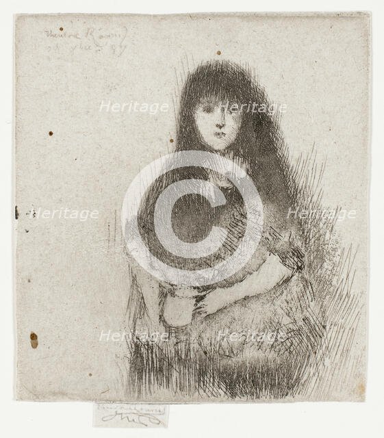 Portrait of a Little Spanish Girl, 1887. Creator: Theodore Roussel.