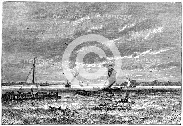 The Dvina, from Archangel, Russia, 1879.Artist: Barbant