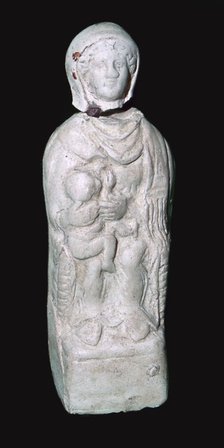 Statuette of a Celtic mother-goddess. Artist: Unknown