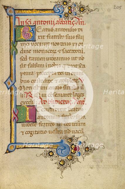 Decorated Initial B: Decorated Initial I; Gualenghi-d'Este Hours, about 1469. Creator: Unknown.