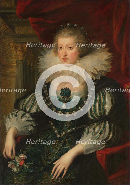 Portrait of Anne of Austria (1601-1666), Queen of France, c.1628. Creator: Workshop of Peter Paul Rubens.