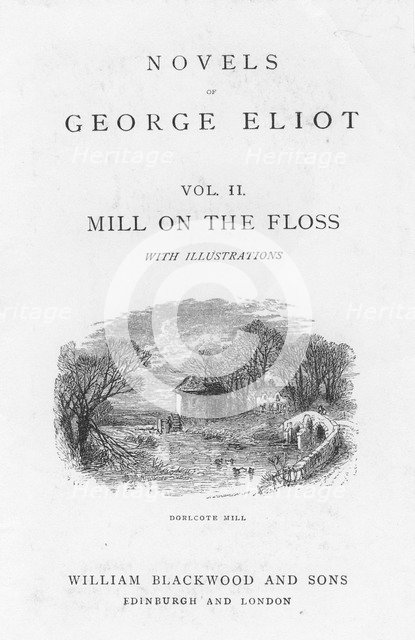 Title page of The Mill on the Floss by George Eliot, c1880. Artist: Walter-James Allen