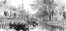 The Royal Visit to Swansea: the procession passing down Walter-Road, 1881. Creator: Unknown.