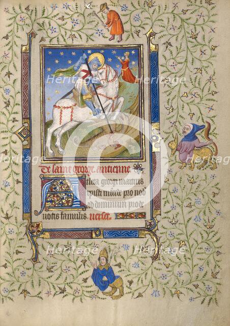 Saint George and the Dragon; Book of Hours, about 1410. Creator: Unknown.